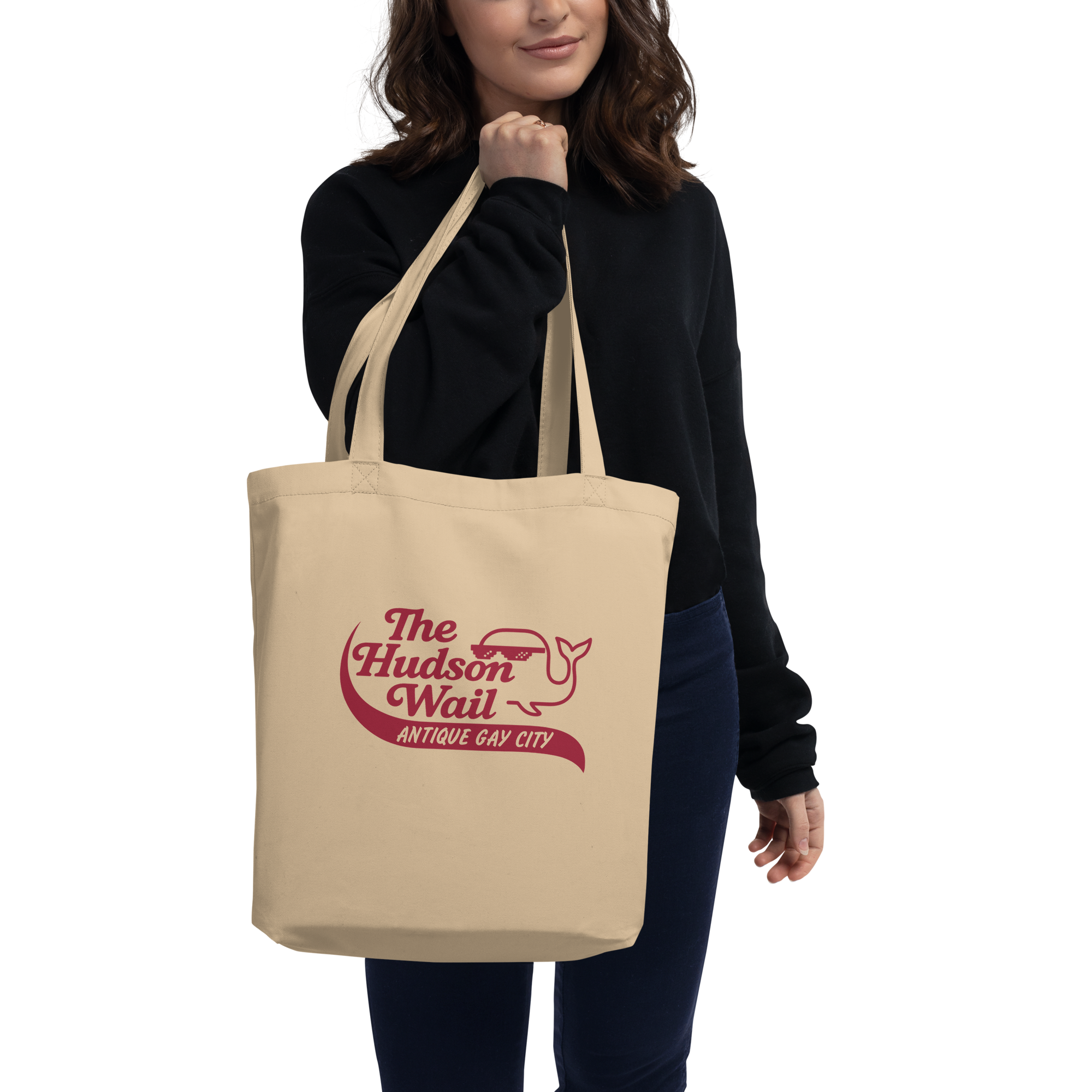 Hudson Wail “Antique Gay City” Retro Upstate Tee – Eco Tote Bag